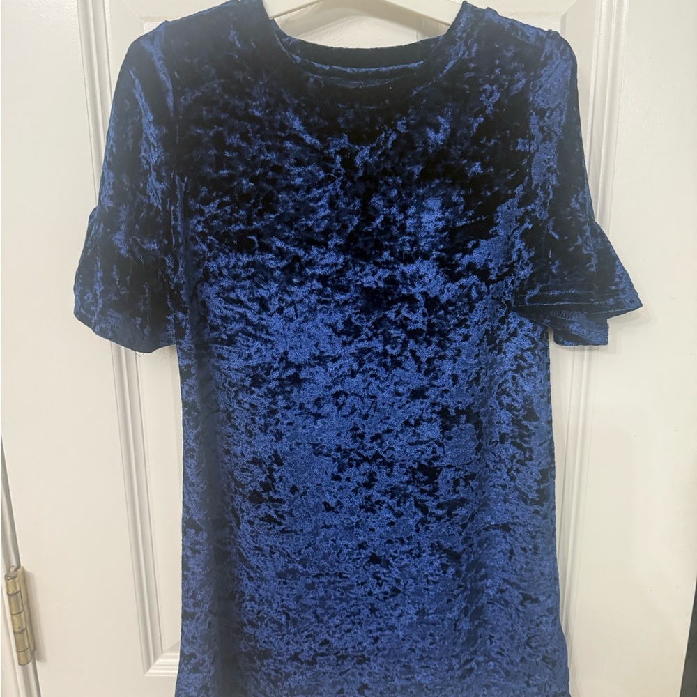 Kidpik Royal Blue Velvet Dress